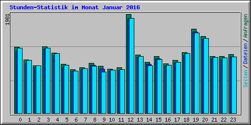 Stunden-Statistik im Monat Januar 2016