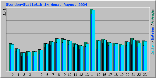 Stunden-Statistik im Monat August 2024