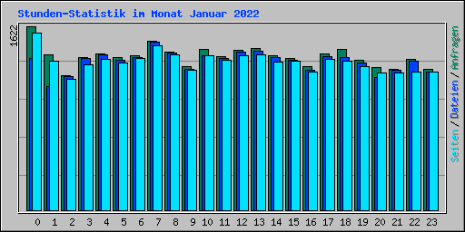 Stunden-Statistik im Monat Januar 2022