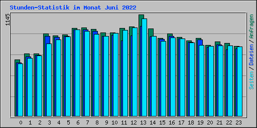 Stunden-Statistik im Monat Juni 2022
