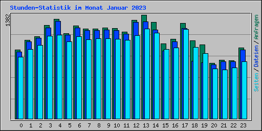 Stunden-Statistik im Monat Januar 2023