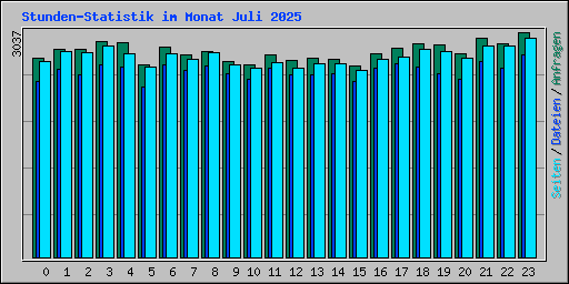 Stunden-Statistik im Monat Juli 2025