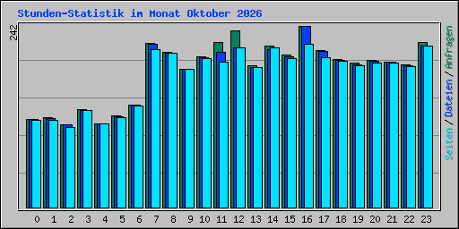 Stunden-Statistik im Monat Oktober 2026
